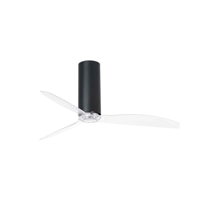 Потолочный вентилятор Faro 32036 TUBE FAN Matt black/transparent fan with DC motor