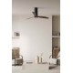 Люстра-вентилятор Faro 32037-10 TUBE FAN M LED Matt black/wood FAN LED with DC motor, 16 Вт, 709 лм, 3000K