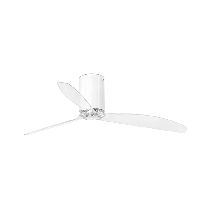 Потолочный вентилятор Faro 32038 MINI TUBE FAN M Shiny white/transparent FAN M with DC motor