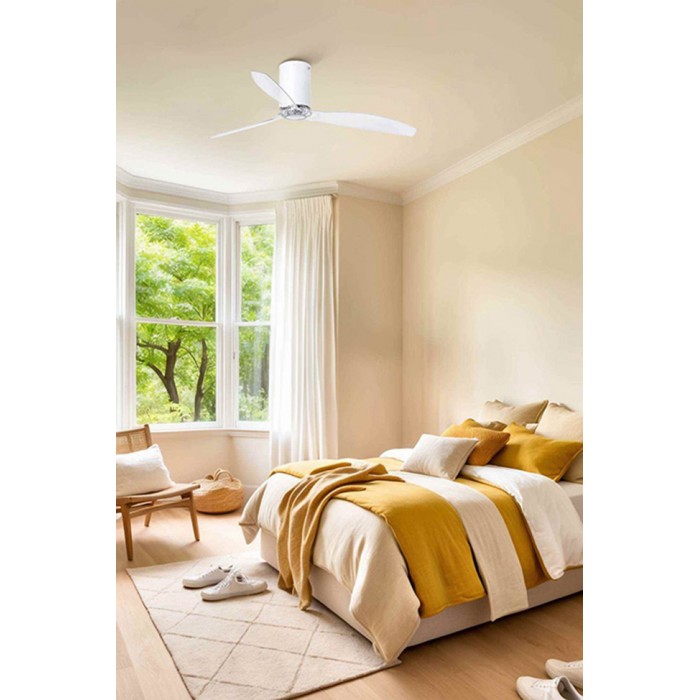Потолочный вентилятор Faro 32039 MINI TUBE FAN Matt white/transparent FAN M with DC motor Потолочный вентилятор Faro 32039 MINI TUBE FAN Matt white/transparent FAN M with DC motor