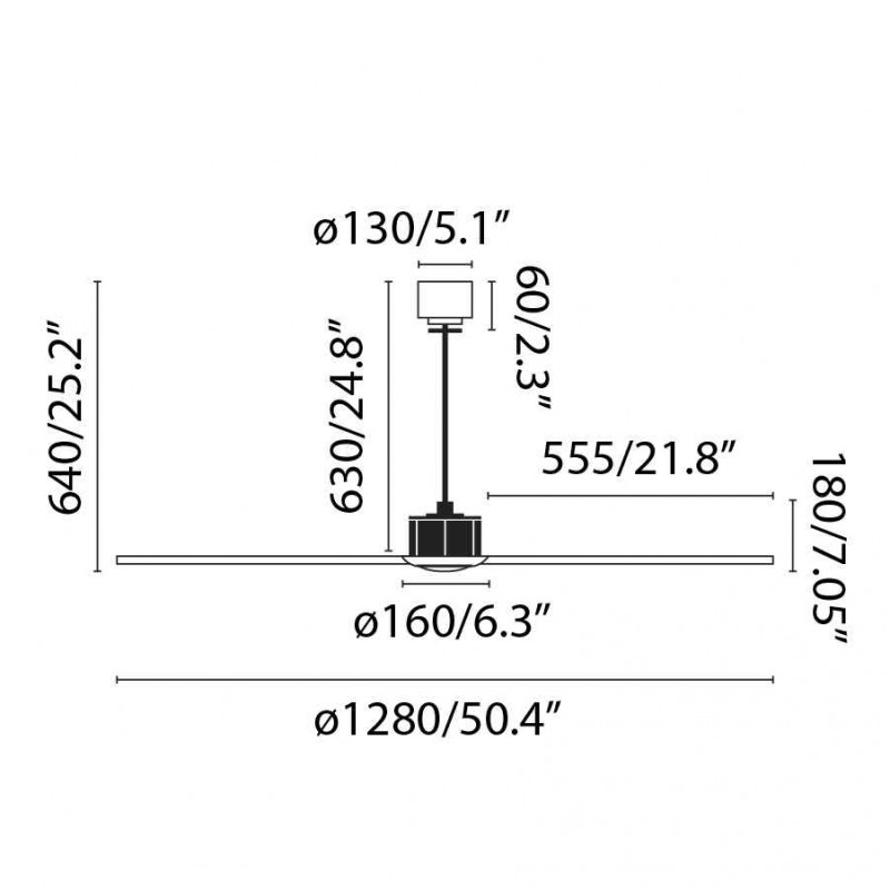 Люстра-вентилятор Faro 33418-10 JUST FAN M LED Copper/black fan, 16 Вт, 709 лм, 3000K