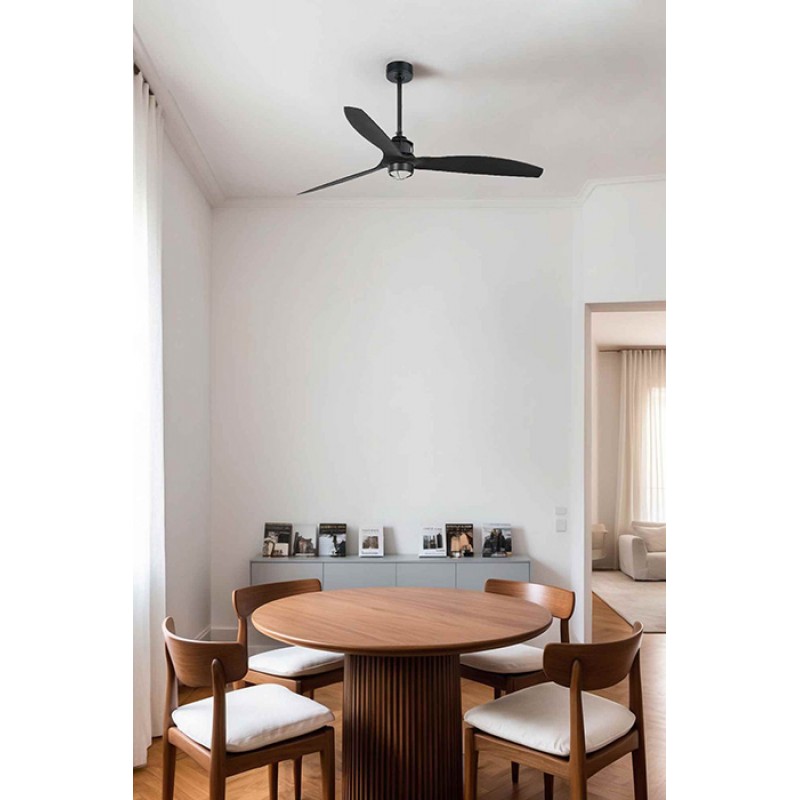 Люстра-вентилятор Faro 32100WW-10 Just Fan M 1280mm Black 3P Black 17W 3000K Wiz