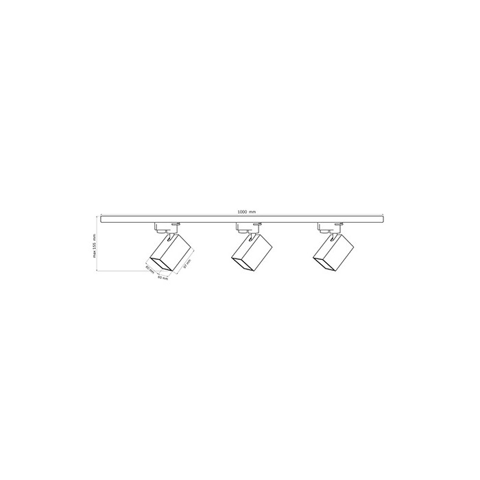 Трековий світильник GOLDLUX 321725 SQUARE