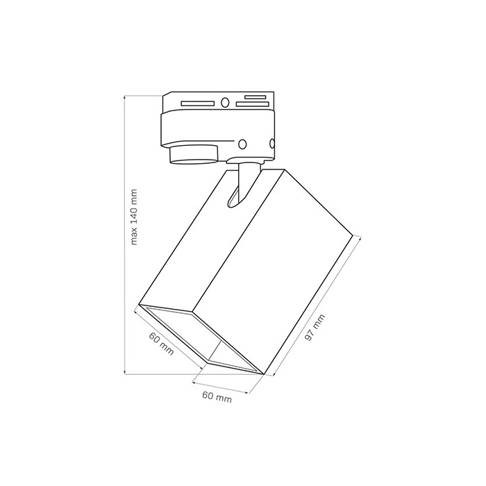 Трековий світильник GOLDLUX 321725 SQUARE