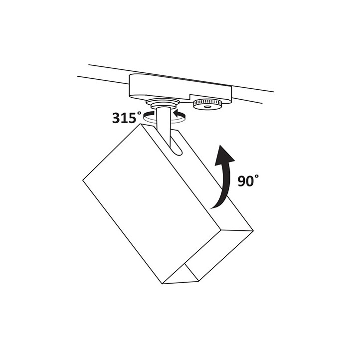Трековий світильник GOLDLUX 321725 SQUARE