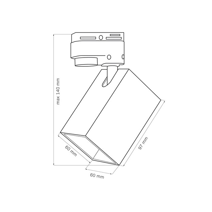 Трековий світильник GOLDLUX 321732 SQUARE