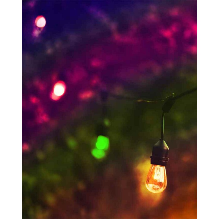 Гірлянда Goldlux 322166 Party Neon E27 10x6W 2700K 50Lm IP44 чорна