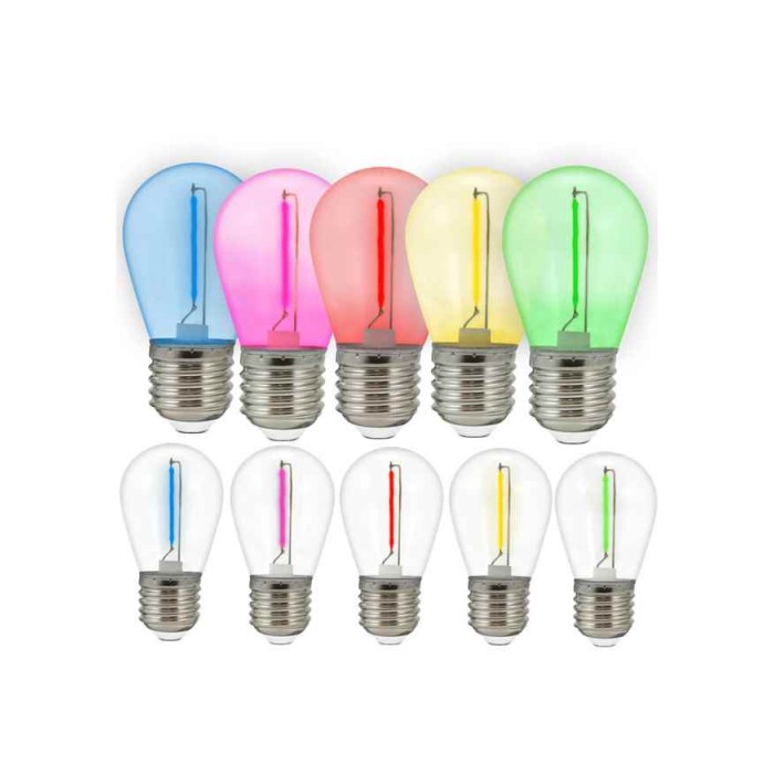 Гірлянда Goldlux 322166 Party Neon E27 10x6W 2700K 50Lm IP44 чорна