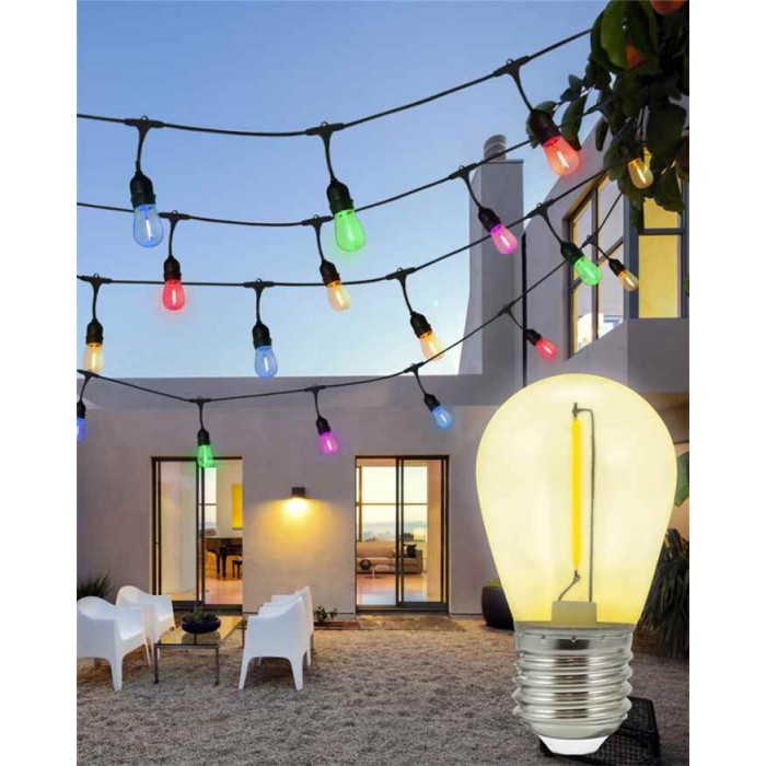 Світлодіодна лампочка для гірлянди з колекції Party Neon Goldlux 322197 E27 2x0,3W 2200K 50Lm жовта