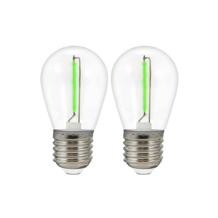 Світлодіодна лампочка для гірлянди з колекції Party Neon Goldlux 322210 E27 2x0,3W 2200K 50Lm зелена