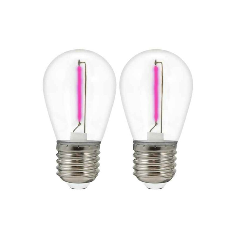 Світлодіодна лампочка для гірлянди з колекції Party Neon Goldlux 322227 E27 2x0,3W 2200K 50Lm рожева