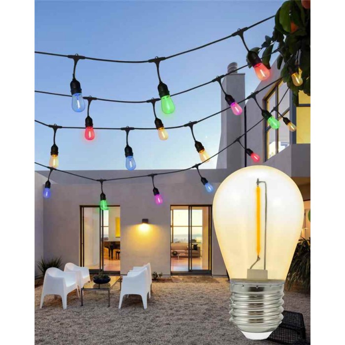 Світлодіодна лампочка для гірлянди з колекції Party Neon Goldlux 322234 E27 2x0,3W 4000K 50Lm нейтральна