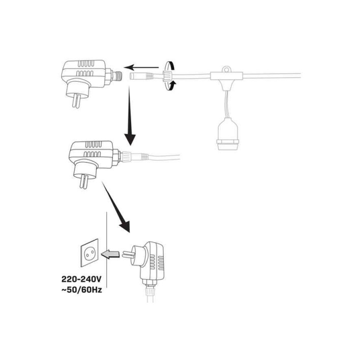 Блок живлення 36В для гірлянди з колекції Party Goldlux 322241 6W IP44 чорний