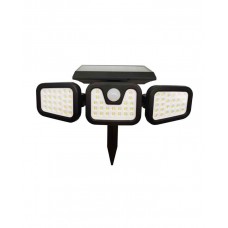 Вуличний світильник на сонячній батареї Goldlux 323125 Trio LED 3x0,6W 6000K 600Lm IP44 чорний