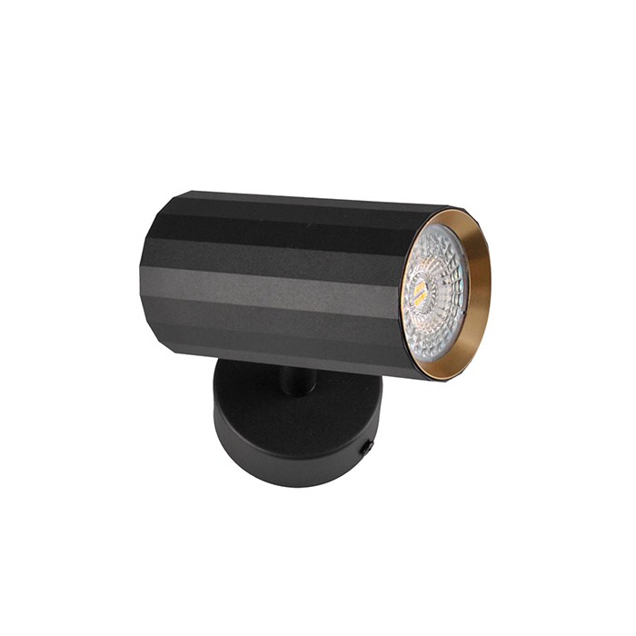 Світильник поворотний, спот Goldlux 323415 Nicea GU10 1x10W IP20 чорний