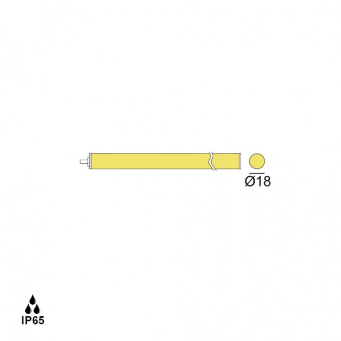 Світлодіодна радіальна гнучка стрічка. L5000mm, D18mm, 4000K, 16W/m, 24V, IP65, ціна за м.п. (11.24.D18.14.65.050.940)