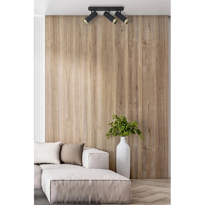 Светильник поворотный, спот Goldlux 326003 Fado GU10 3x10W IP20 черный