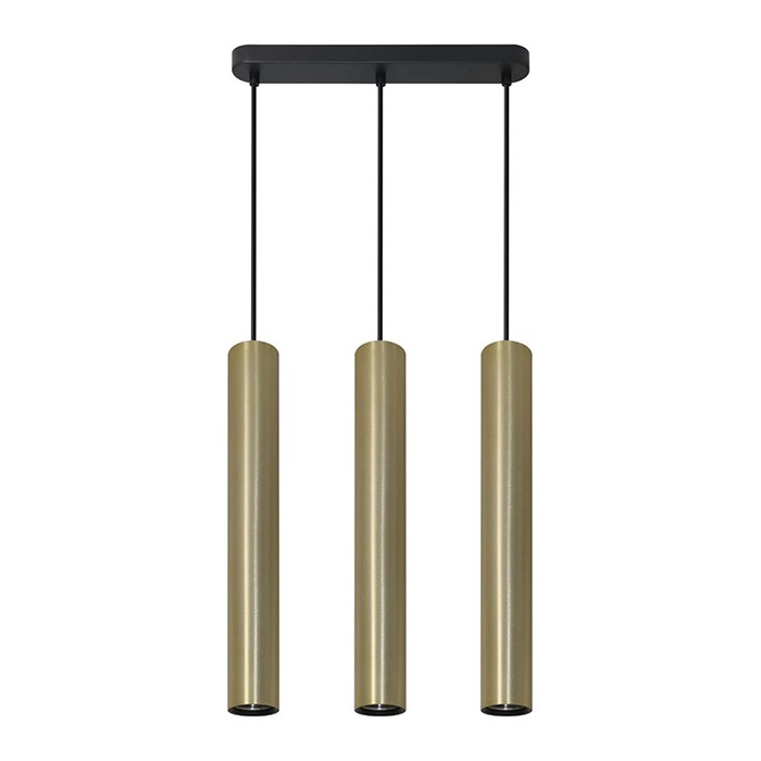 Подвесной светильник, люстра над столом, барной стойкой Goldlux 326164 Lungomare GU10 3x10W IP20 золотой