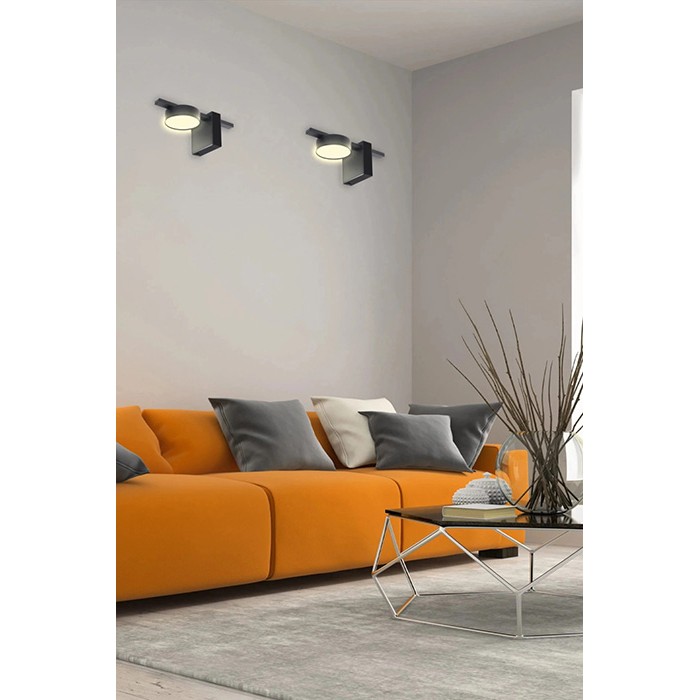 Бра, настенный светильник Goldlux 326232 Joy GX53 1x10W 4000K 660Lm IP20 черный