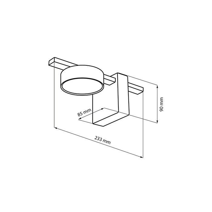Бра, настенный светильник Goldlux 326232 Joy GX53 1x10W 4000K 660Lm IP20 черный