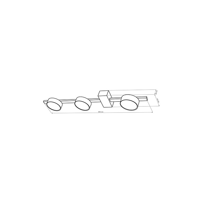 Светильник потолочный Goldlux 326263 Joy GX53 3x10W 4000K 660Lm IP20 черный