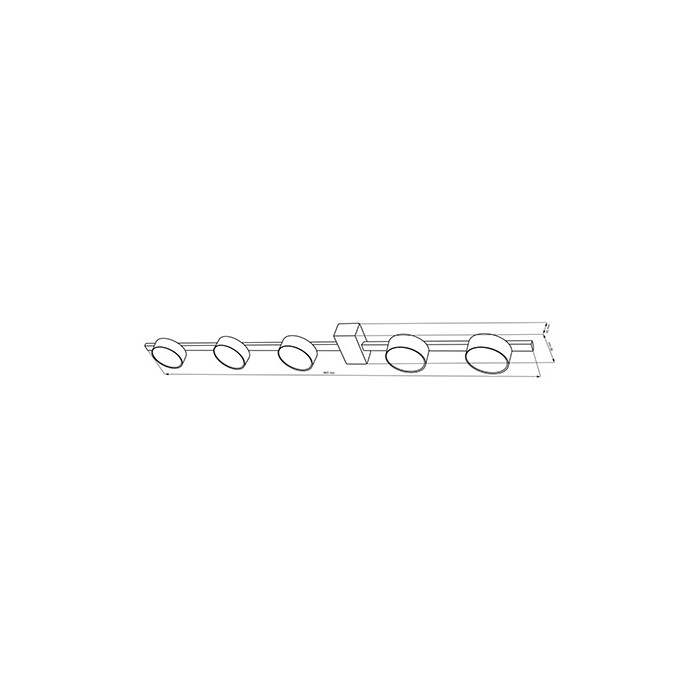 Светильник потолочный Goldlux 326270 Joy GX53 5x10W 4000K 660Lm IP20 черный