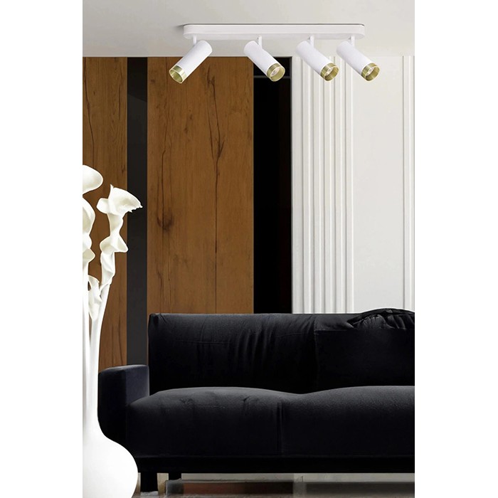 Светильник поворотный, спот Goldlux 326546 Fado GU10 4x10W IP20 белый