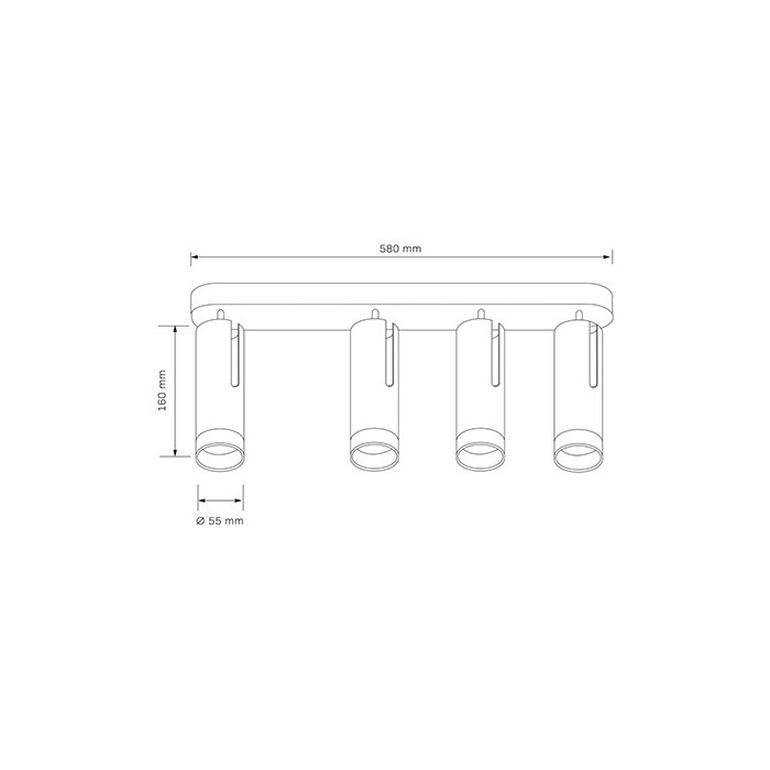 Светильник поворотный, спот Goldlux 326546 Fado GU10 4x10W IP20 белый