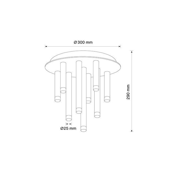 Люстра Goldlux 326645 Glam G9 9x8W IP20 золотая