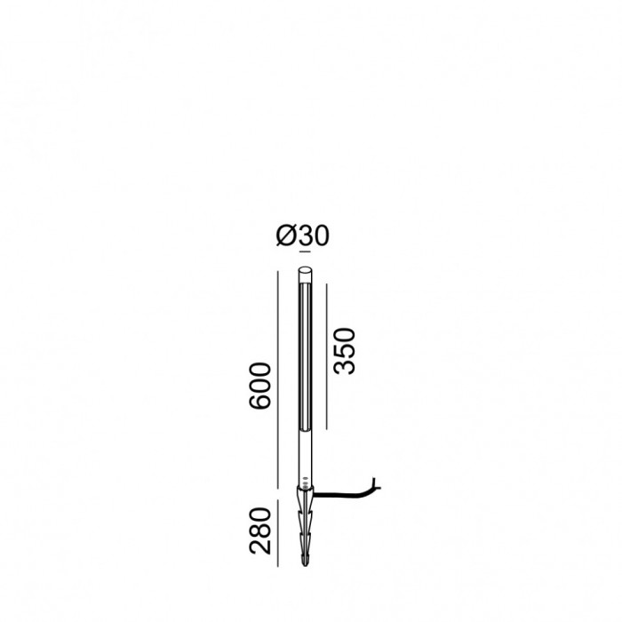 Парковый светильник LTX 08.6006.4.830.GR Yard 2, 4 Вт, 659 лм, 3000K