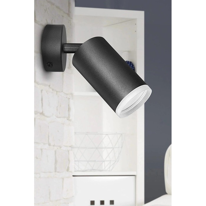 Світильник поворотний, спот Goldlux 327697 London GU10 1x10W IP20 чорний