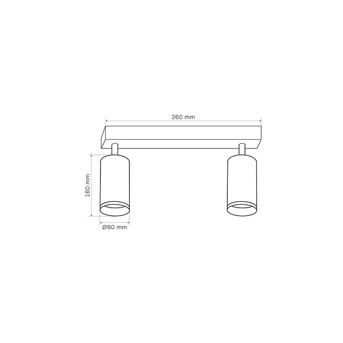 Светильник поворотный, спот Goldlux 327703 London GU10 2x10W IP20 черный