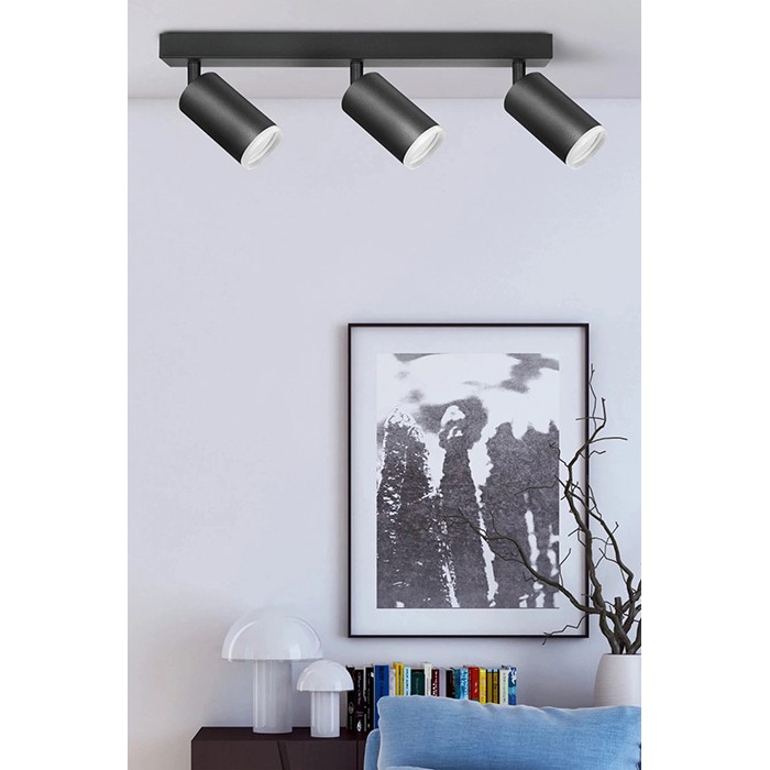 Светильник поворотный, спот Goldlux 327710 London GU10 3x10W IP20 черный