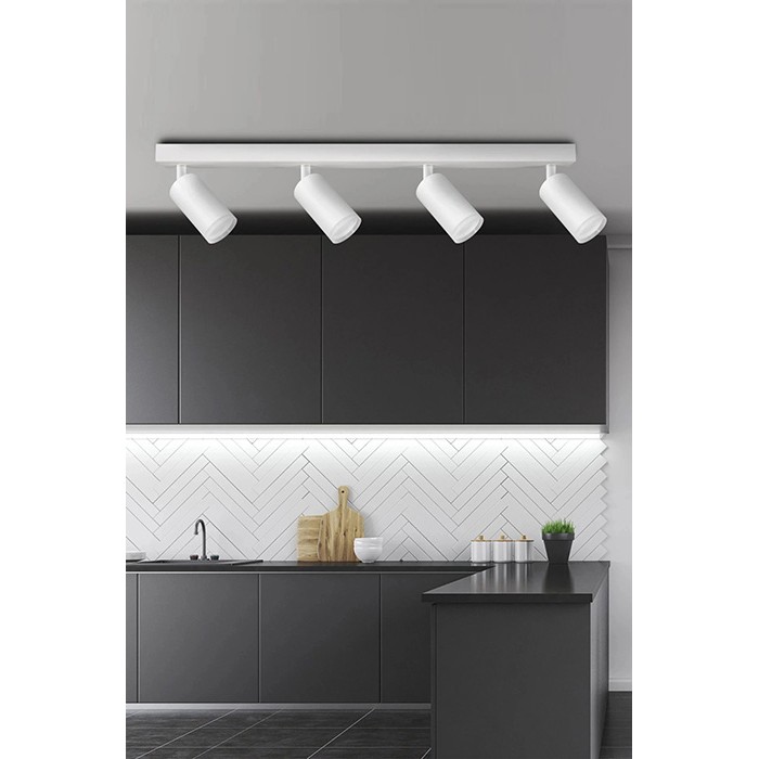 Світильник поворотний, спот Goldlux 327772 London GU10 4x10W IP20 білий