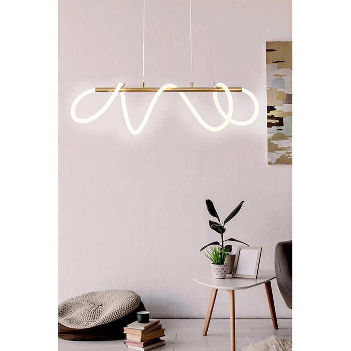 Подвесной светильник, люстра Goldlux 327987 Emma LED 1x38W 4000K 4450Lm IP20 золотая