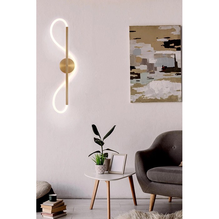 Бра, настенный светильник Goldlux 327994 Emma LED 1x19W 4000K 2230Lm IP20 золотой