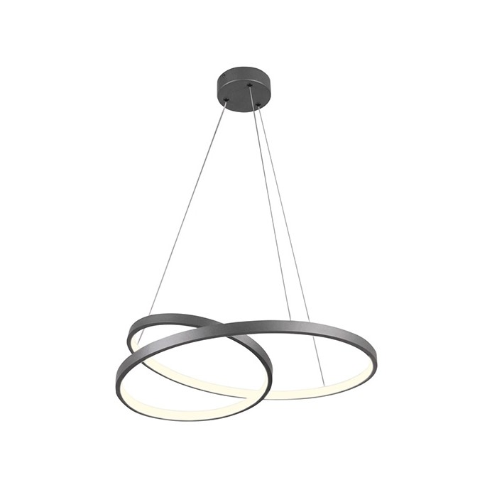 Люстра Goldlux 328021 Zefira LED 1x40W 4000K 3700Lm IP20 антрацит