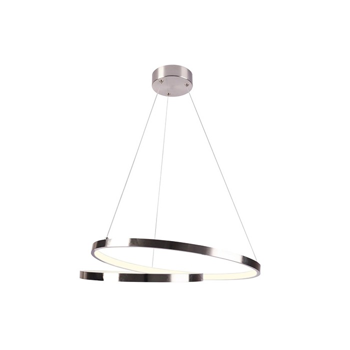 Люстра Goldlux 328045 Zefira LED 1x40W 4000K 3700Lm IP20 никелевая