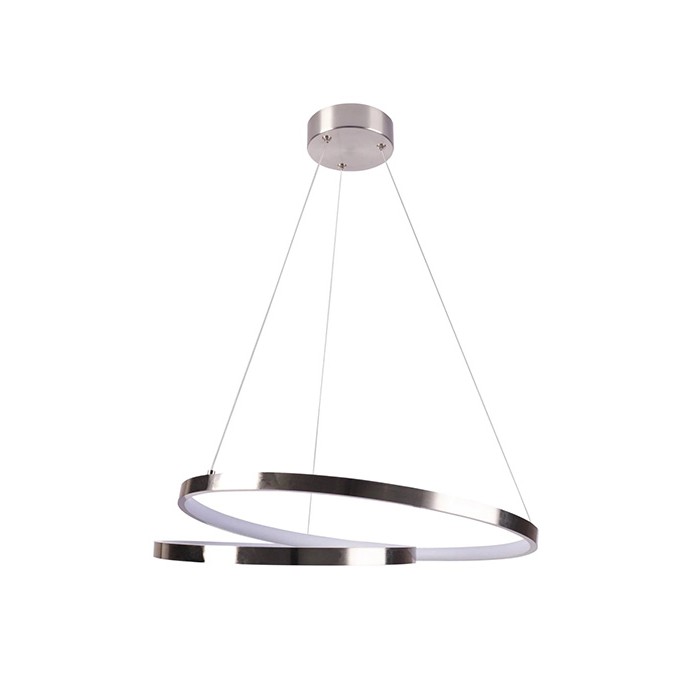 Люстра Goldlux 328045 Zefira LED 1x40W 4000K 3700Lm IP20 никелевая