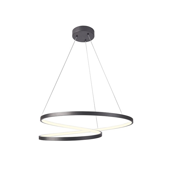 Люстра Goldlux 328175 Zefira LED 1x52W 4000K 4900Lm IP20 антрацит