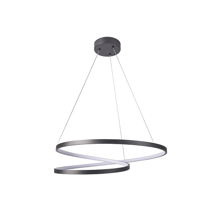 Люстра Goldlux 328175 Zefira LED 1x52W 4000K 4900Lm IP20 антрацит