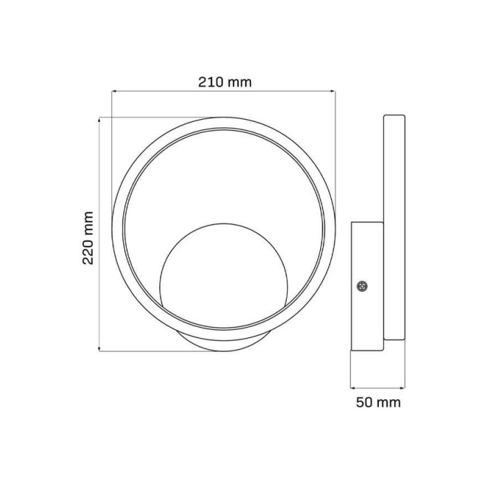 Бра, настенный светильник Goldlux 328441 Roman LED 1x11.5W 4000K 700Lm IP20 Черный