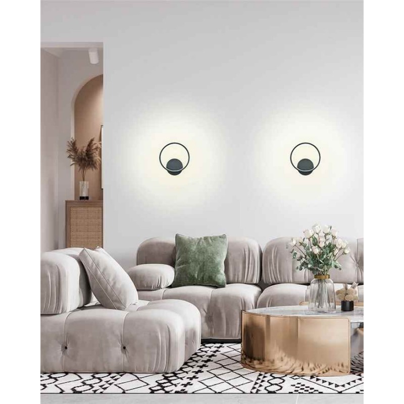 Бра, настінний світильник Goldlux 328441 Roman LED 1x11.5W 4000K 700Lm IP20 Чорний