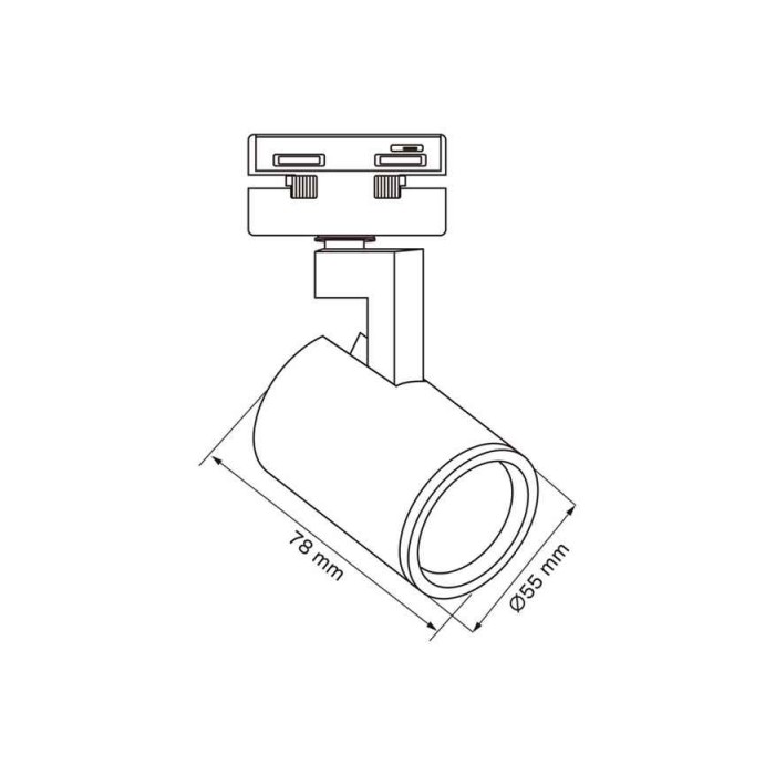 Трековий світильник Goldlux 328762 Lynx GU10 1x10W IP20 чорний