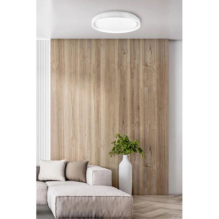 Люстра с пультом светодиодная, потолочный светильник Goldlux 328809 Eliza LED 1x72W 3000K/4000K/6000K 8000Lm IP44 белая