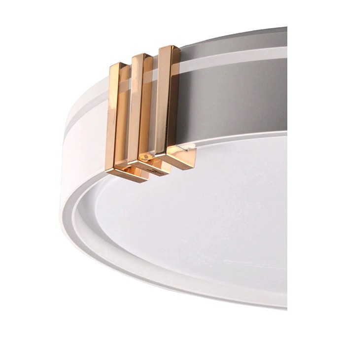 Люстра с пультом светодиодная, потолочный светильник Goldlux 328847 Arletta LED 1x48W 3000K/4000K/6000K 5200Lm IP44 серая