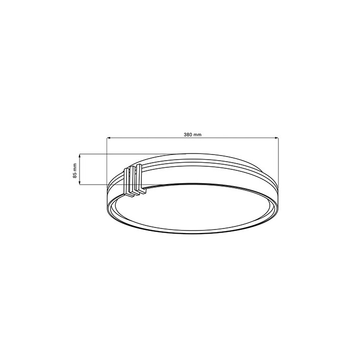 Люстра с пультом светодиодная, потолочный светильник Goldlux 328847 Arletta LED 1x48W 3000K/4000K/6000K 5200Lm IP44 серая