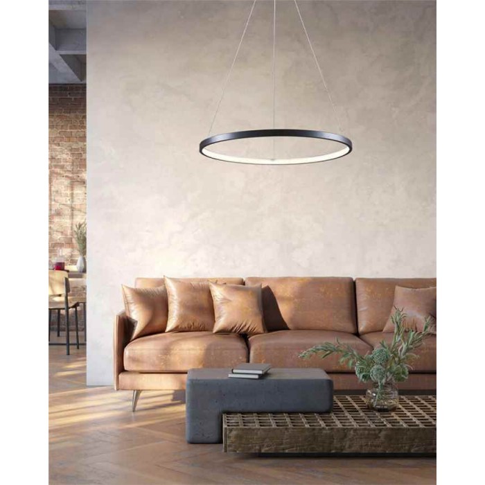 Підвісний світильник, люстра Goldlux 329158 Lea 1 Led 1x20W 4000K 2600Lm IP20 Чорний
