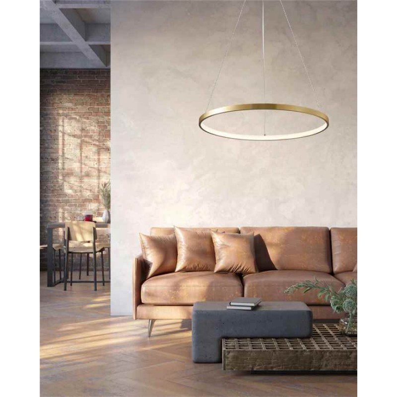 Підвісний світильник, люстра Goldlux 329165 Lea 1 Led 1x20W 4000K 2600Lm IP20 Золото