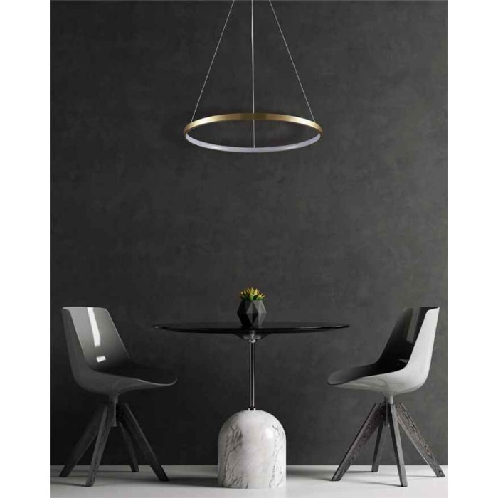 Підвісний світильник, люстра Goldlux 329165 Lea 1 Led 1x20W 4000K 2600Lm IP20 Золото